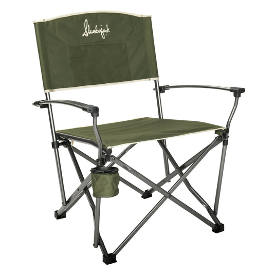 Slumberjack Lone Mesa Quad Folding Director's Chair – Oversized Comfort with Beverage Holder