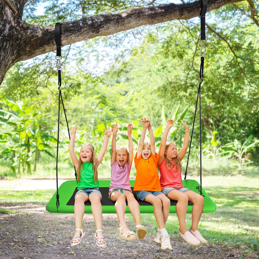 Goplus 700lb Giant 60'' Platform Tree Swing – Adjustable Outdoor Swing for Kids & Adults